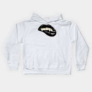 Black Vampire lips Kids Hoodie